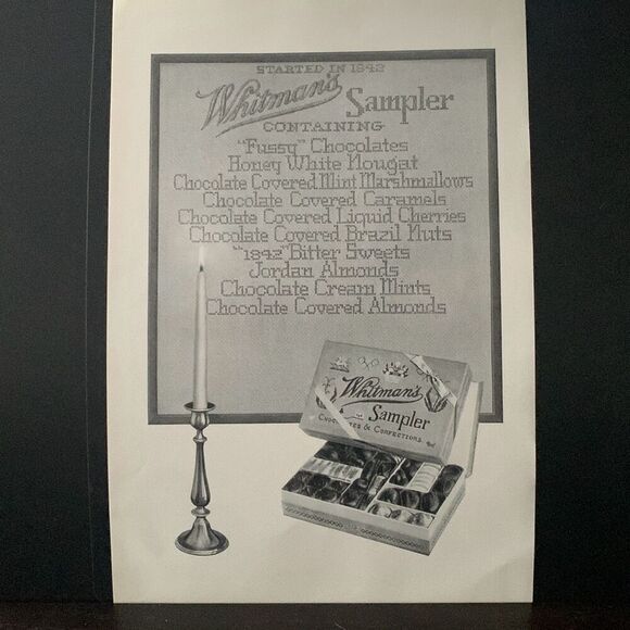 Vintage 1923 Whitman’s Sampler Containing Ad Advertisement - Picture 4 of 4